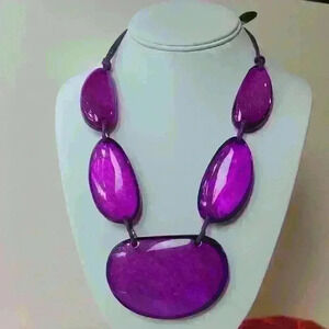 purple resin necklace